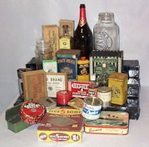 Vintage Bottles, Tins and Boxes