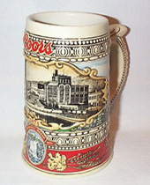 Coors Beer Stein, 1988 Edition, old 1873 print ad