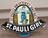 St. Pauli Girl Plastic Sign