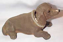 Bobble Head Dog, vintage dark brown