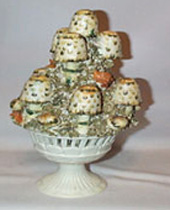 Mushroom "Tree" Porcelain Italian Vase