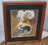 St Louis Rams NFL Football Team matted and framed Painting